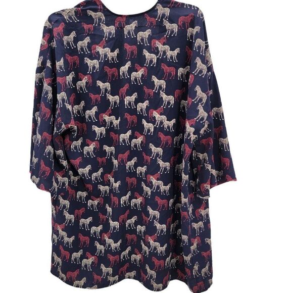 Le Lis Womens S Zebra Print Lightweight Open Kimono Cardigan - Picture 3 of 4